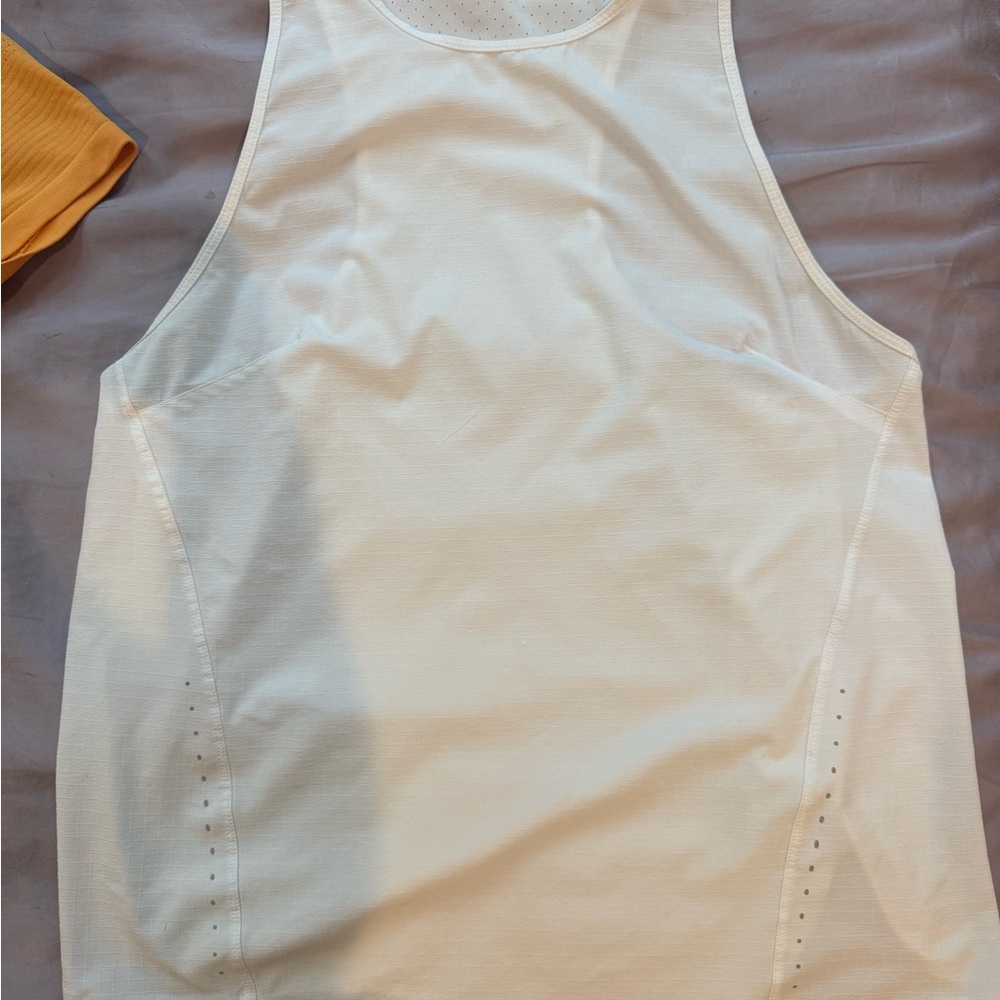 Lululemon Athletica White Sleeveless Tank Top